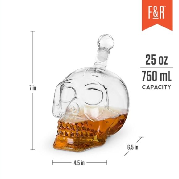 Foster and Rye Skull Decanter 750 ml - Picture 9 of 9